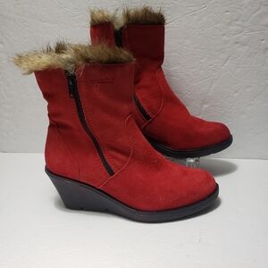 MARTINO (Canada) Suede Wedge Ankle Boots Size 7M